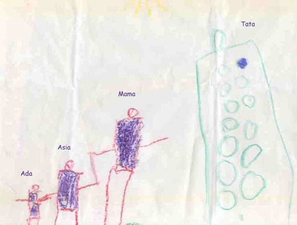 Father is in the office...